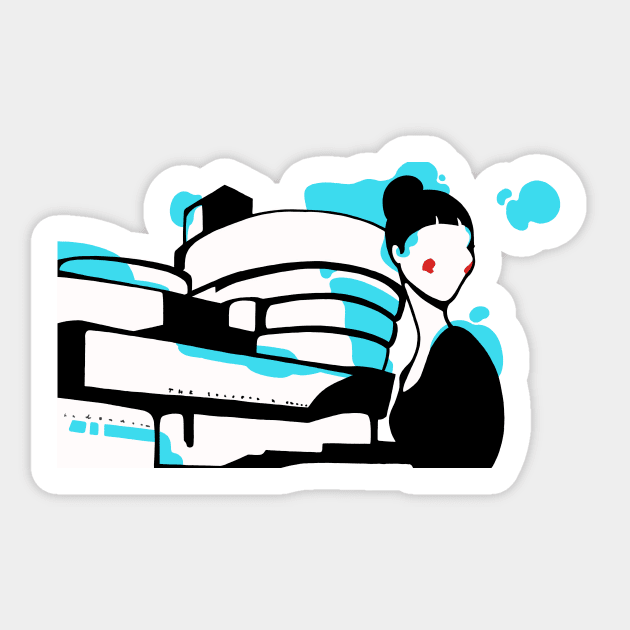 Guggenheim- New York Sticker by covostudio